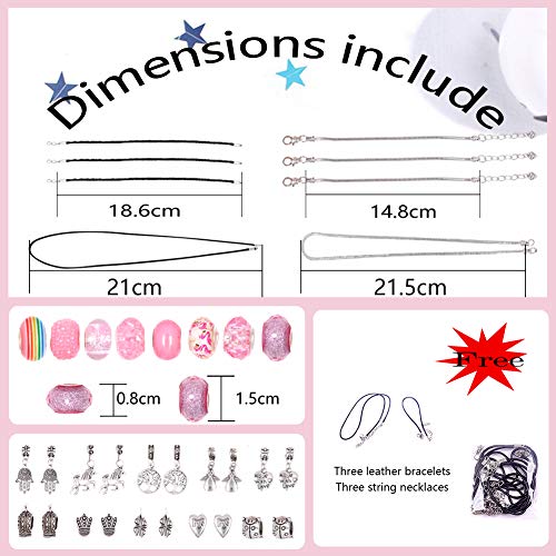 AIPRIDY 112 Pcs DIY Charm Bracelet Making Kit,Necklaces Jewelry Ma...