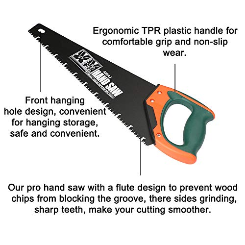 AIRAJ 16 Quick Cutting Hand Saw,Perfect for Sawing, Pruning,Trimm...