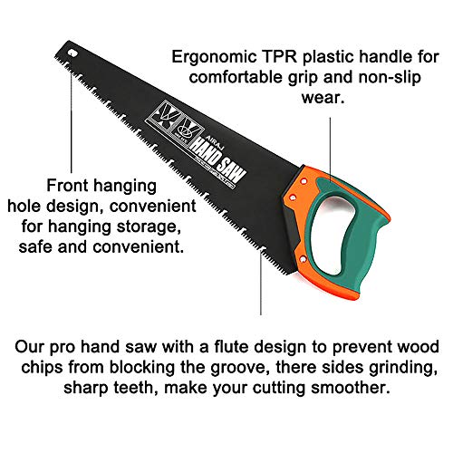 AIRAJ 18 Quick Cutting Hand Saw,Perfect for Sawing, Pruning,Trimm...