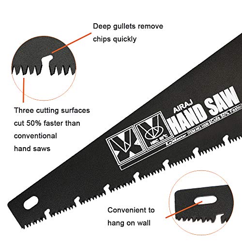 AIRAJ 18 Quick Cutting Hand Saw,Perfect for Sawing, Pruning,Trimm...