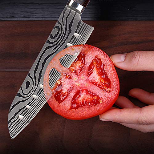 Santoku Chefs Knife - 7 Inch Japanese Kitchen Knife - High Carbon...