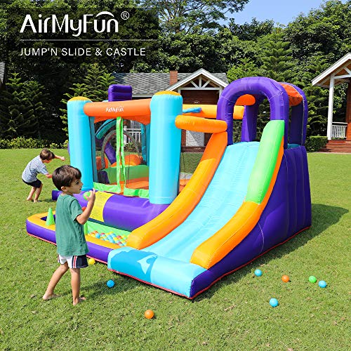 AirMyFun Bounce House with Blower, Inflatable Playhouse with Water...