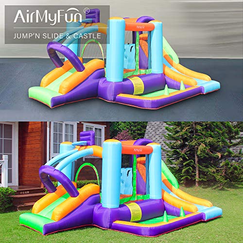 AirMyFun Bounce House with Blower, Inflatable Playhouse with Water...