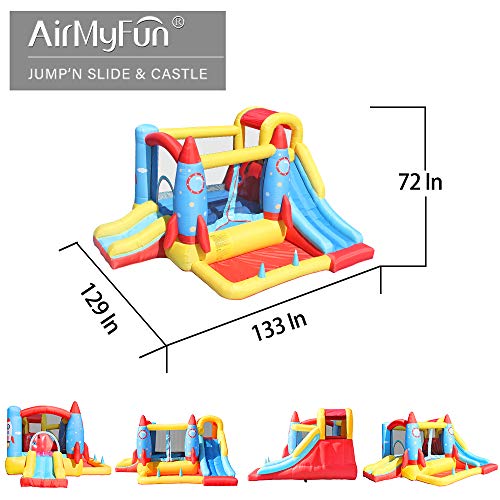 AirMyFun Inflatable Bounce House,Bouncy Castle with Air Blower,Pla...