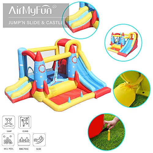 AirMyFun Inflatable Bounce House,Bouncy Castle with Air Blower,Pla...
