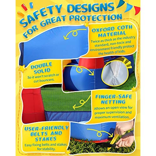 AirMyFun Inflatable Bounce Jumper House with Air Blower, Jump Slid...