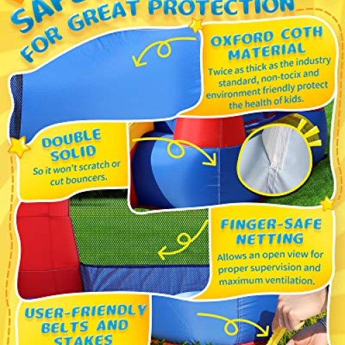 AirMyFun Inflatable Bounce Jumper House with Air Blower, Jump Slid...