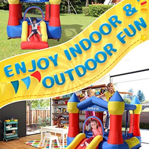 AirMyFun Inflatable Bounce Jumper House with Air Blower, Jump Slid...