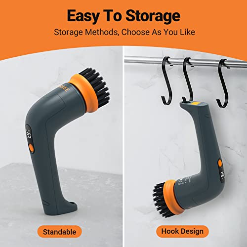 AIRSEE 5 in 1 Electric Spin Scrubber, Bathroom Scrubber, Rechargea...