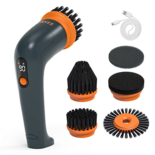AIRSEE 5 in 1 Electric Spin Scrubber, Bathroom Scrubber, Rechargea...