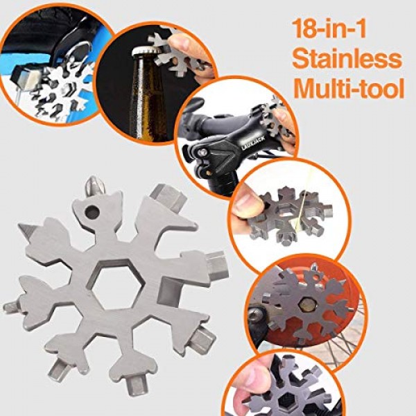 Aitsite 18-in-1 Snowflake Multi Tool Stainless Portable Steel Mult...