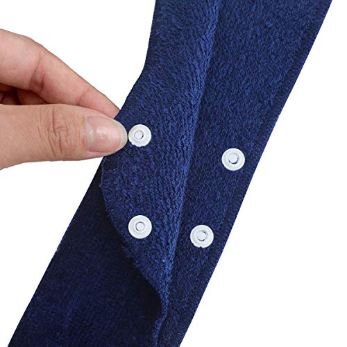 Cotton Hard Hat Sweatband Reusable Terry Cloth Snap-On Sweatband L...