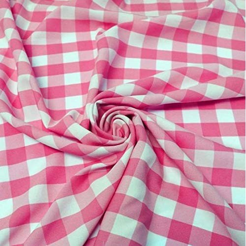 60 Wide Checkered Gingham Buffalo Check Polyester Poplin Fabric -...