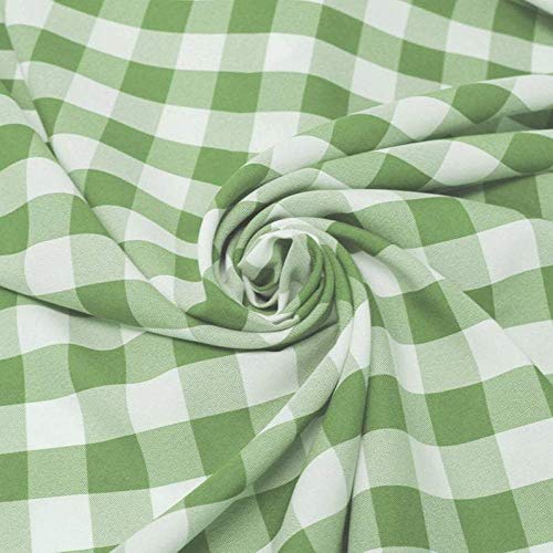 60 Wide Checkered Gingham Buffalo Check Polyester Poplin Fabric -...