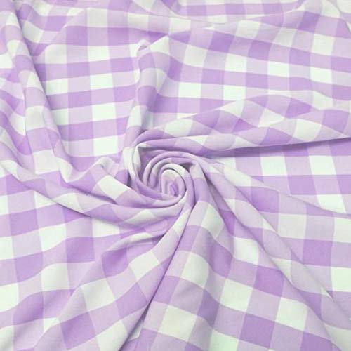 60 Wide Checkered Gingham Buffalo Check Polyester Poplin Fabric -...