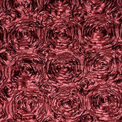 AK Trading 54-Inch Wide Premium Satin Rosette 3D Rose Design Ribbo...