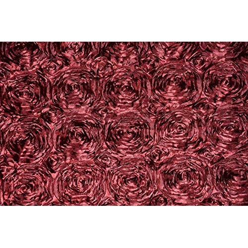 AK Trading 54-Inch Wide Premium Satin Rosette 3D Rose Design Ribbo...
