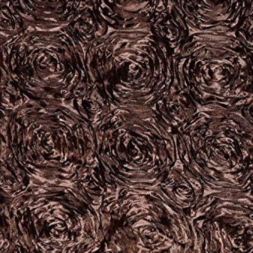 AK Trading 54-Inch Wide Premium Satin Rosette 3D Rose Design Ribbo...