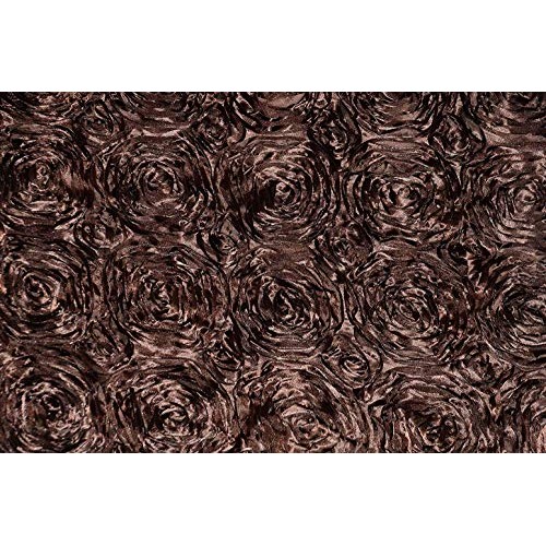 AK Trading 54-Inch Wide Premium Satin Rosette 3D Rose Design Ribbo...