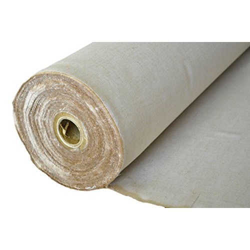 AK-Trading 60 Wide Burlap and Cotton Blend Natural Lint Free Line...