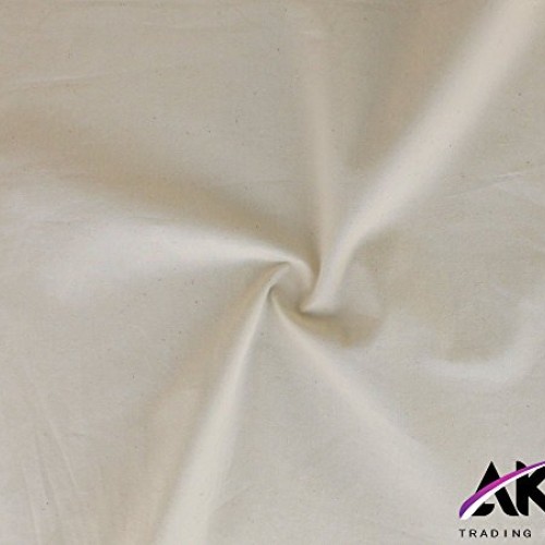AK Trading 60 Wide Natural Muslin Fabric, 100% Cotton Fabric, Unb...