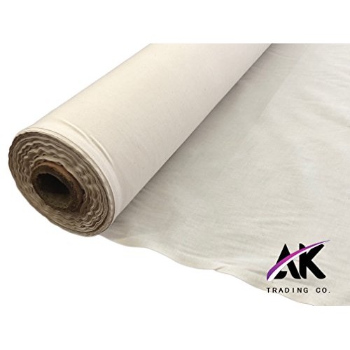 AK Trading 60 Wide Natural Muslin Fabric, 100% Cotton Fabric, Unb...