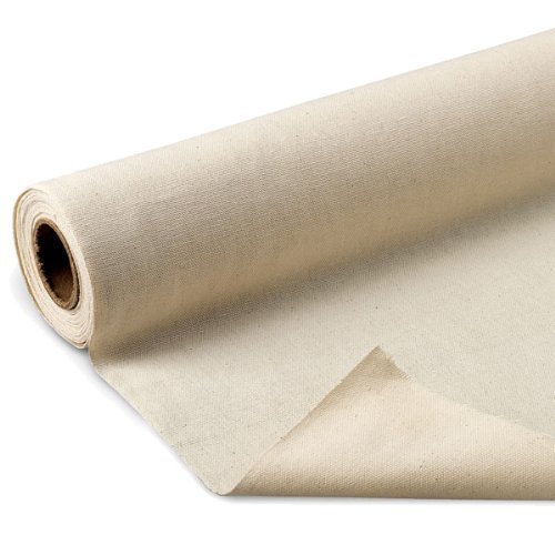 AK Trading 63 Wide Unprimed Cotton Canvas Fabric 10oz Natural Duc...