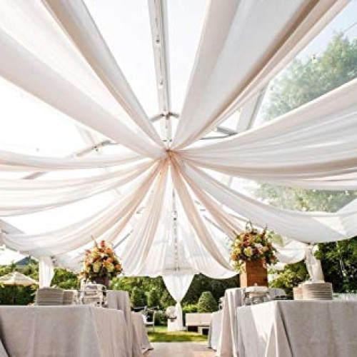 AK TRADING CO. 120 Wide 10ft Wide X 120 Yards Roll - Sheer Voil...