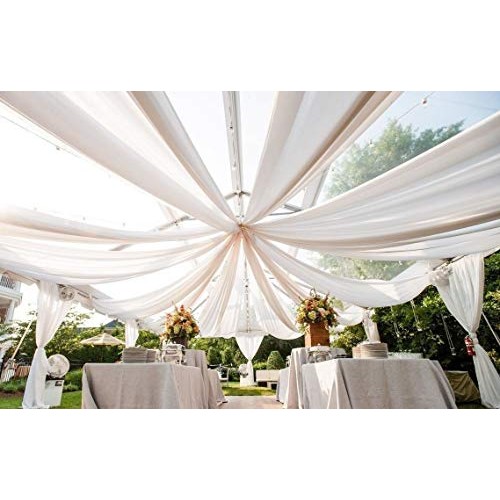 AK TRADING CO. 120 Wide 10ft Wide X 120 Yards Roll - Sheer Voil...
