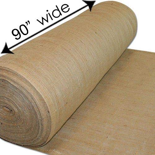 AK TRADING CO. 90-Inch Wide Natural Burlap Fabric - Perfect for We...