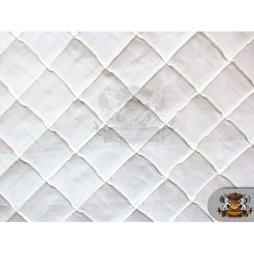 Taffeta Pintuck 2 Inches Fabric WHITE / 58 Wide / Sold by the yard
