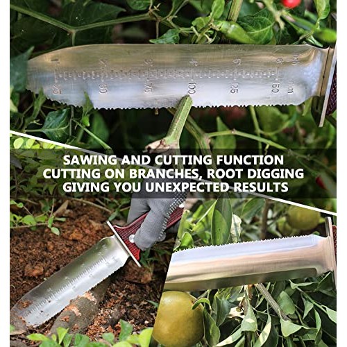 AKAKD Japanese Hori Hori Garden Knife - Stainless Steel Gardening ...
