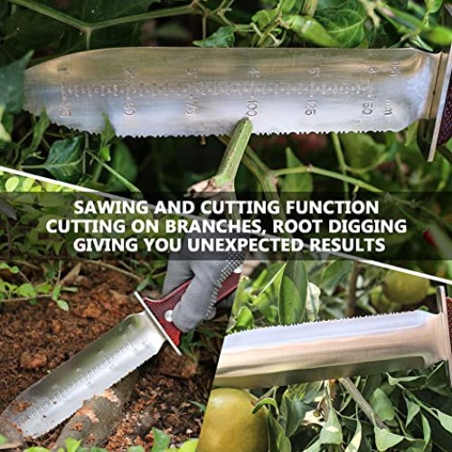 AKAKD Japanese Hori Hori Garden Knife - Stainless Steel Gardening ...