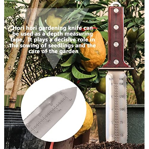 AKAKD Japanese Hori Hori Garden Knife - Stainless Steel Gardening ...