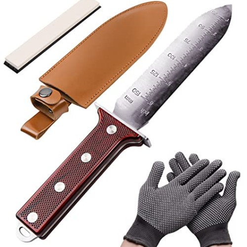 AKAKD Japanese Hori Hori Garden Knife - Stainless Steel Gardening ...