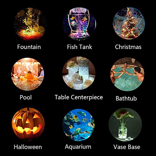 10 Pack Small Submersible LED Lights with Remote, Battery Operated...