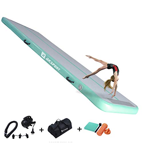 AKSPORT Gymnastics Air Mat Tumble Track Tumbling Mat Inflatable Fl...