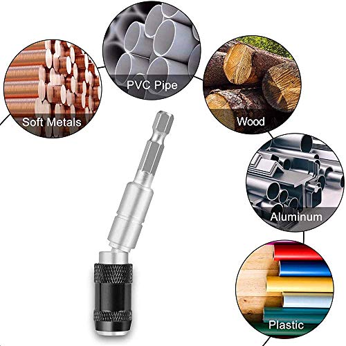 AKSRW Magnetic Pivot Drill Bit Holder,Bendable Magnetic Drill Exte...