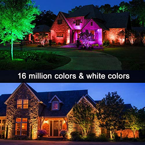 20W Smart LED Flood Light RGB+White, Hedynshine Dimmable Color Cha...