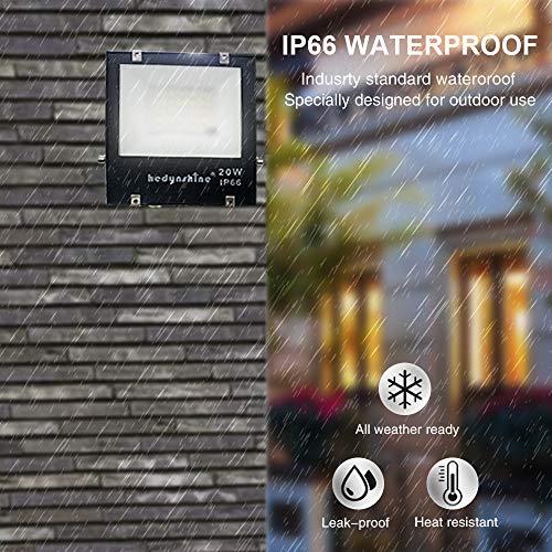 20W Smart LED Flood Light RGB+White, Hedynshine Dimmable Color Cha...