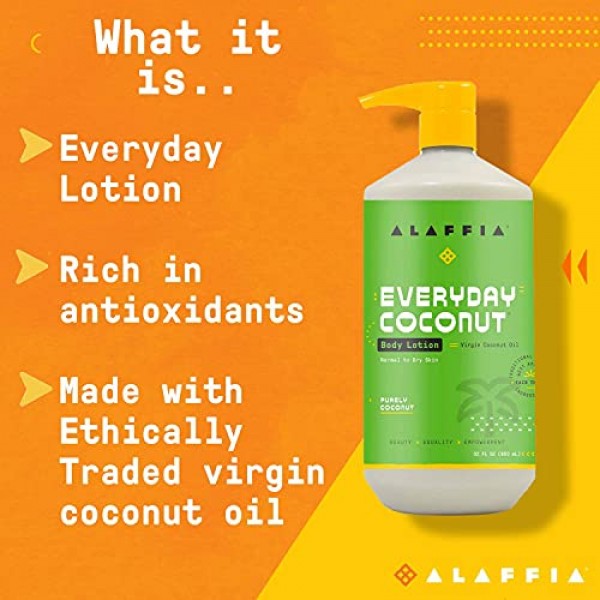 Alaffia EveryDay Coconut Hydrating Body Lotion, Normal to Dry Skin...