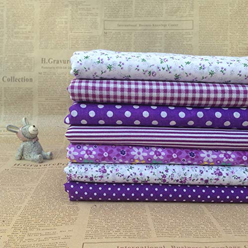 Aland 7Pcs 25x25cm Polka Dot Flower Cotton Fabric Cloth Sewing DIY...