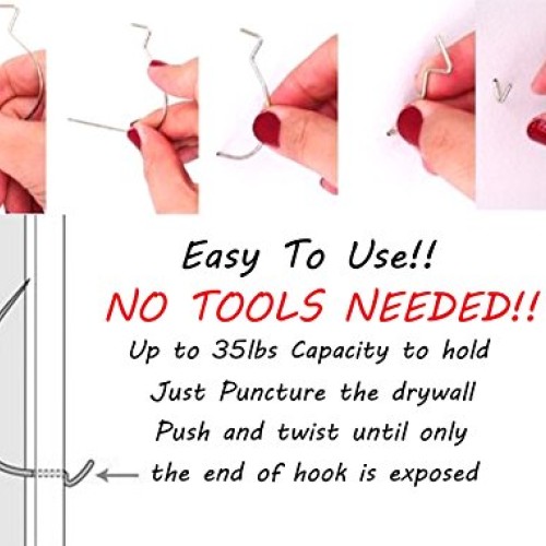 24pc Set ALAZCO Super Hooks - Hang Pictures Mirrors Clocks Wall Ar...