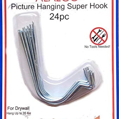 24pc Set ALAZCO Super Hooks - Hang Pictures Mirrors Clocks Wall Ar...