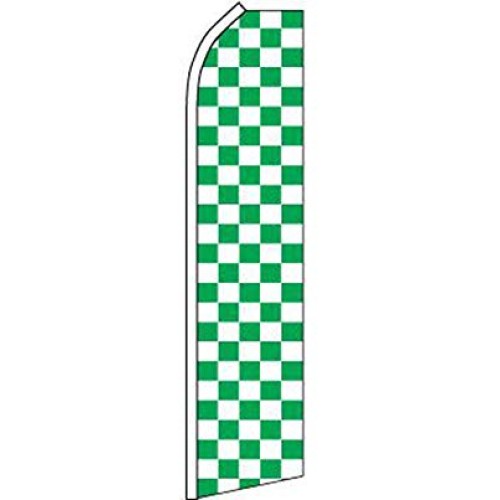 ALBATROS Green with White Checkered Swooper Super Feather Advertis...