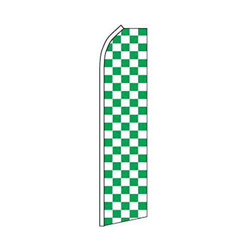 ALBATROS Green with White Checkered Swooper Super Feather Advertis...