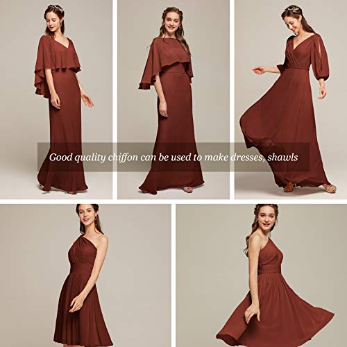 Alicepub Solid Color Sheer Chiffon Fabric by The Yard for Draping ...