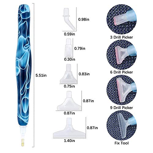 Resin Diamond Painting Pen Kits, Diamond Tool for 5D DIY Diamond E...