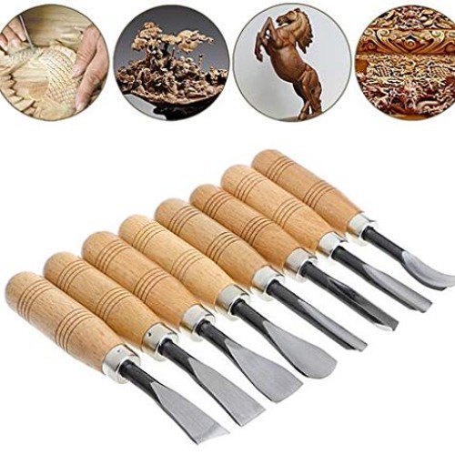 Alikeke 8 Piece Set Wood Carving Hand Chisel Tool Carving Tools Wo...