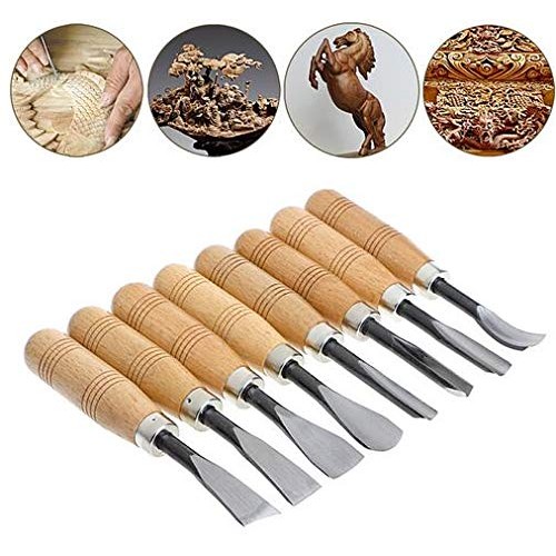 Alikeke 8 Piece Set Wood Carving Hand Chisel Tool Carving Tools Wo...